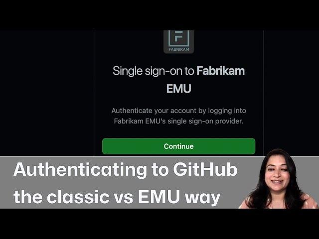 Authenticating to GitHub the classic way vs the EMU (Enterprise Managed Users) way