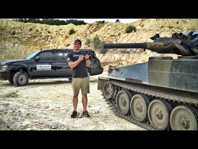 $300k Armored Suburban vs TANK!!!