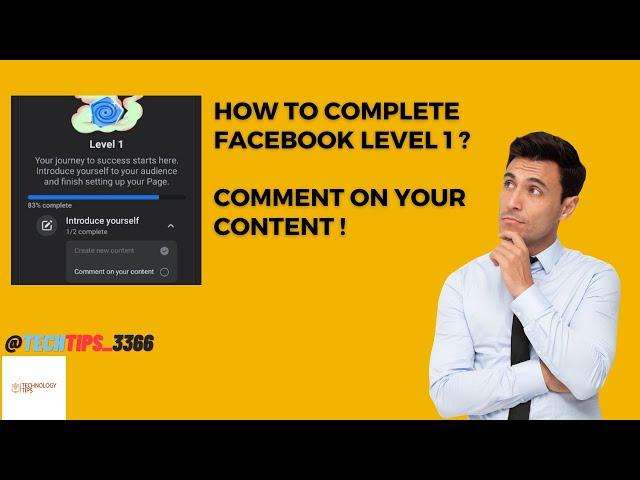 Comment on your content |How to complete Facebook page level 1