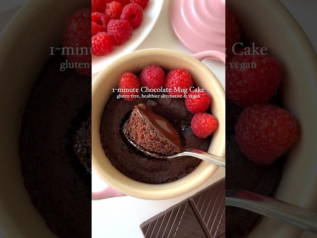 DAY 6 of Making Healthy Desserts: 1-minute Chocolate Mug Cake #glutenfree #healthydessert #vegan