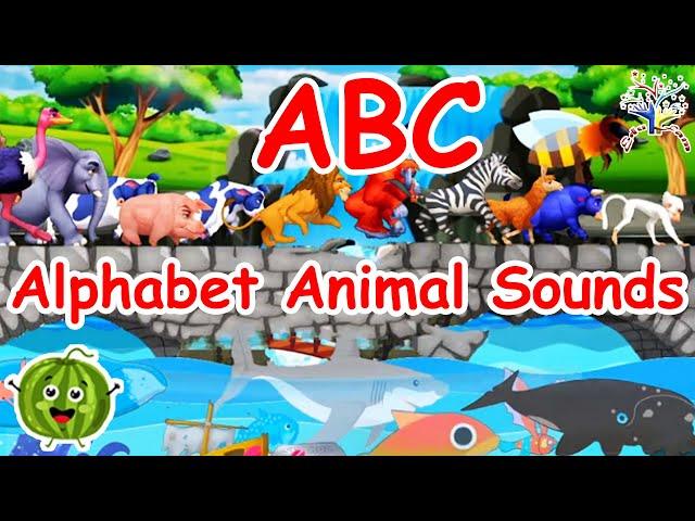 The Alphabet Animal Sounds A to Z | Fun Learning for Kids | EduFam