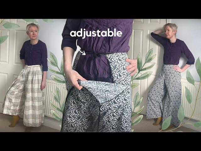 Adjustable Split-Side Pants? Turning The Skirt That ALWAYS Fits Into TROUSERS ft. The Stitchery