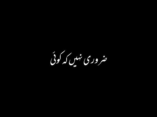 New Black Screen Urdu Lyrics Poetry ||Shah Writes||