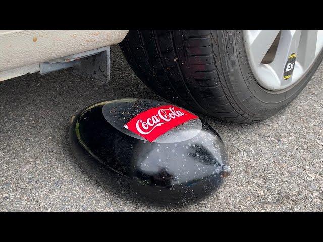 Experiment Car vs Coca Cola in Condom | Crushing crunchy & soft things by car | Test Ex