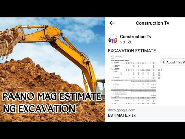 EXCAVATION ESTIMATE