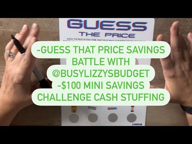 Challenge Battle With @BusyLizzysBudget || $100 Mini Savings Challenge Cash Stuffing || Rollover $
