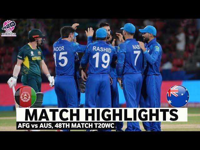 Afghanistan vs Australia T20 World Cup Match Highlights | T20 World Cup 2024 | AFG vs AUS Highlights