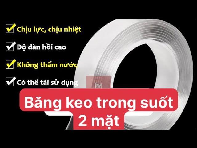 SHOP HÀ PHƯƠNG|BĂNG KEO TRONG SUỐT 2 MẶT KÍCH THƯỚC 3mx2mm - CHỊU LỰC|0925366299