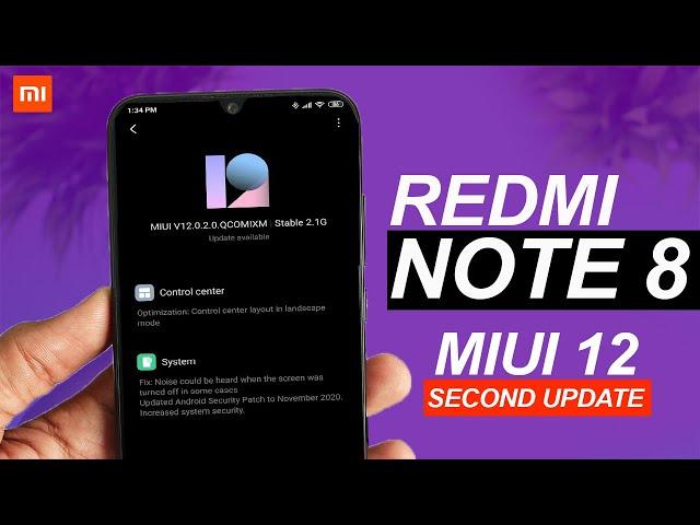 Redmi Note 8 MIUI 12 Global V12.0.2.0 Second Update Released | All Bugs Fixed!