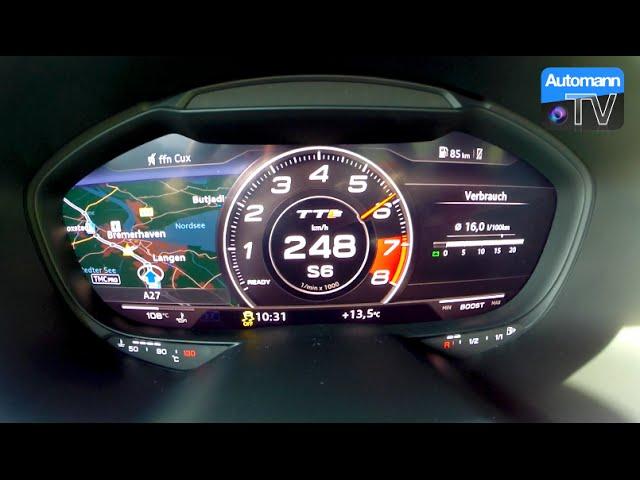 2016 Audi TTS (310hp) - 0-251 km/h Launch Control (60FPS)