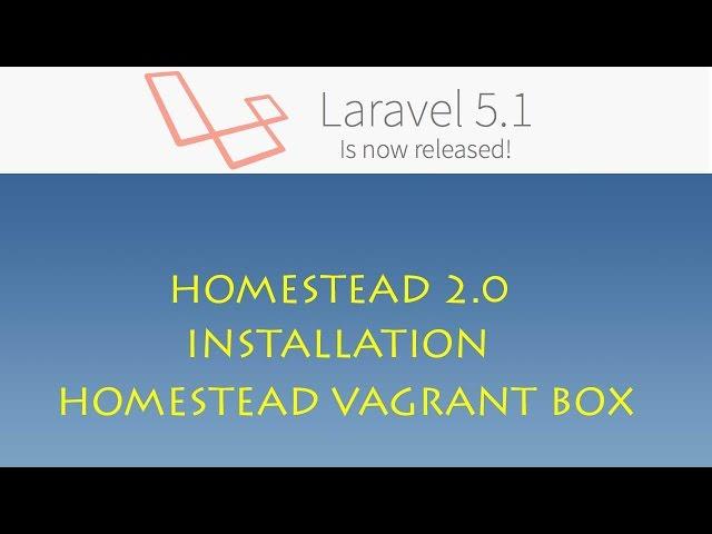 Laravel 5.1 (Windows) - 029 - Homestead 2 0 installation Homestead Vagrant Box