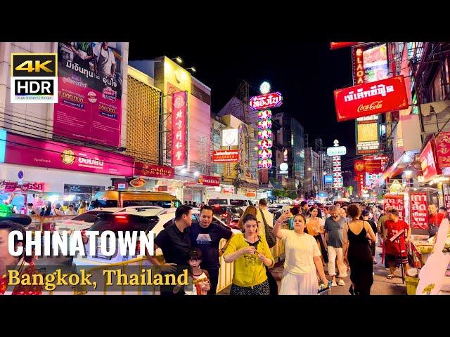 The Ultimate BANGKOK Chinatown Street Food Tour! Bangkok, Thailand [4K HDR]