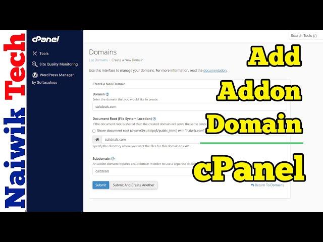 How to add a Addon domain in Hostgator cPanel