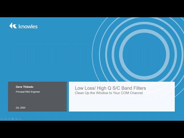 High-Q S/C Band Filters