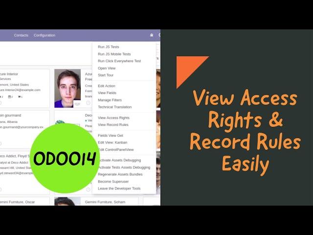 View Access Rights And Record Rules Easily in Odoo14