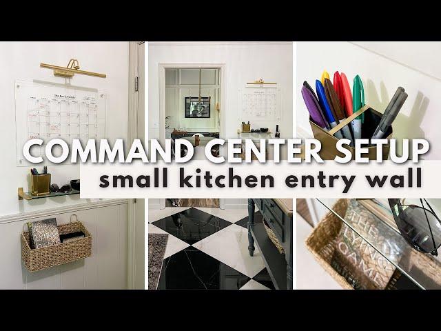 EASY KITCHEN COMMAND CENTER SETUP | Minimalistic entryway drop zone + tips for creating your own
