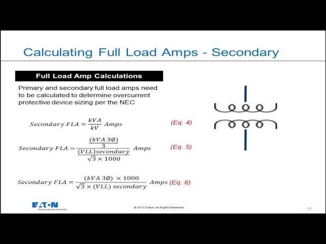 Transformers - Calculating Full Load Amps