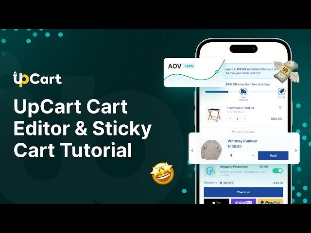 UpCart Tutorial: Shopify Cart Upsells, Cart Editing, & Sticky Cart