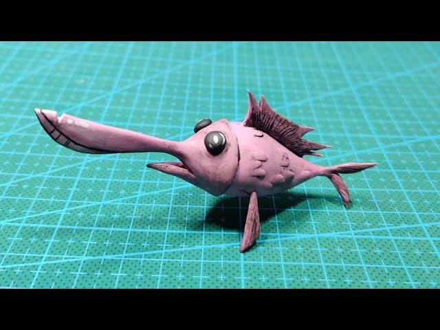 Sculpting Don't Starve Swordfish - Polymer Clay (Fimo) Tutorial