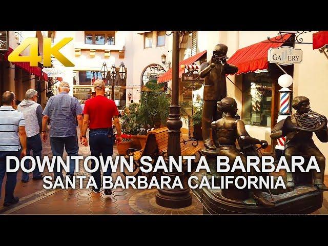 4K 60FPS | WALKING TOUR | SANTA BARBARA - Downtown Santa Barbara, California 다운타운 산타바바라