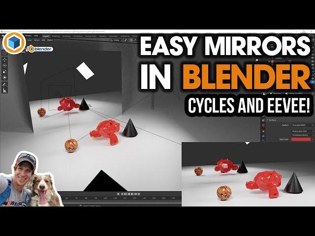 Easy MIRROR MATERIAL in Blender for Cycles and Eevee!