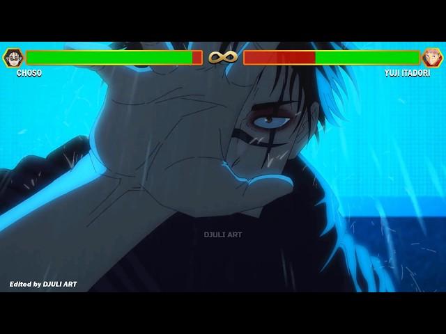 Yuji VS Choso With Healthbars [Remake] Jujutsu Kaisen