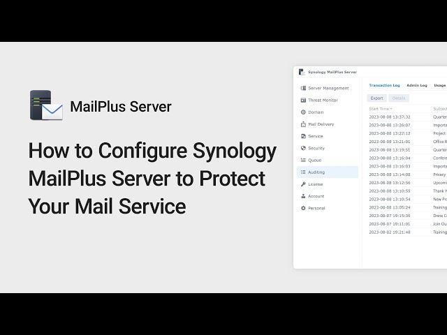 How to Configure Synology MailPlus Server to Protect Your Mail Service