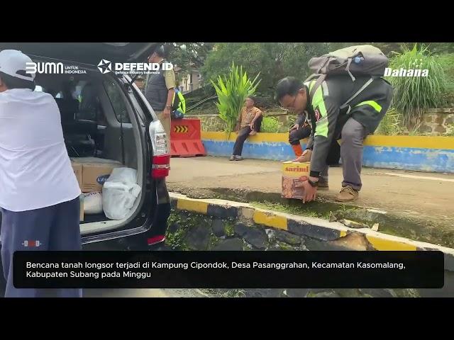 Gercep, DAHANA Serahkan Bantuan ke Korban Longsor Kasomalang Subang