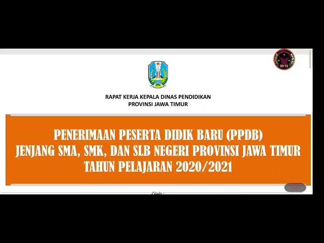 Penjelasan Sistem PPDB Jatim 2020 (Brosur PPDB Jatim 2020)