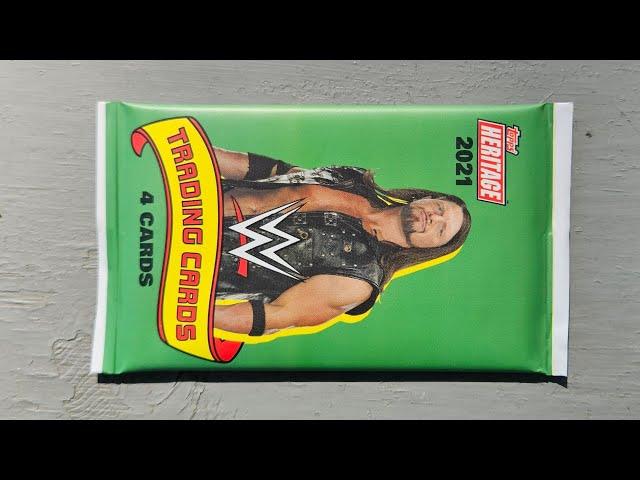 2021 Topps Heritage WWE 4-Card Packs x 2