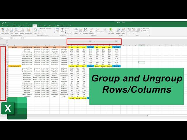 How to Group/Ungroup Rows and Columns in Excel