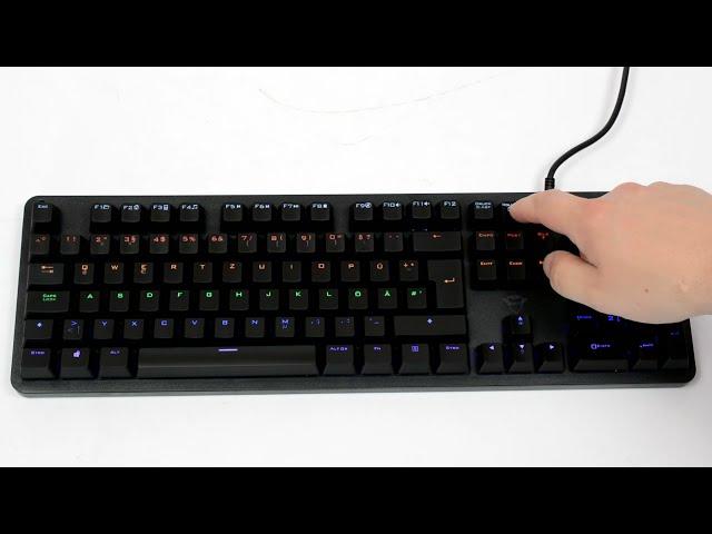 Trust - GXT 863 MAZZ mechanische Gaming Tastatur - Beleuchtungsoptionen