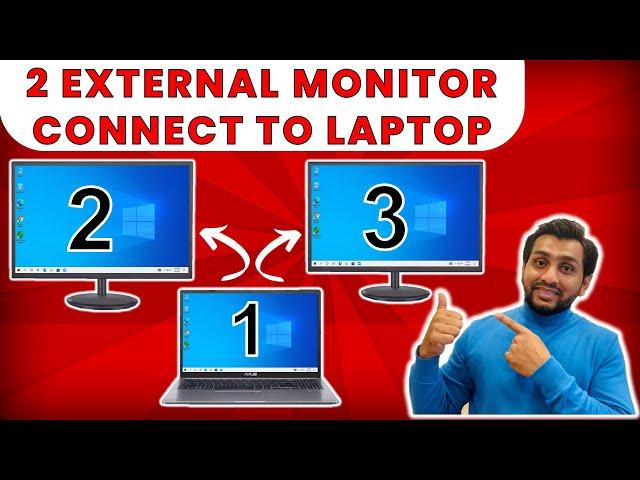 How to connect 2 monitors to one laptop | Dual monitor setup | Triple monitor setup | Technosearch