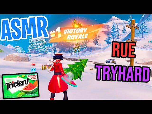 ASMR Gaming  Fortnite Rue Skin Tryhard! Relaxing Gum Chewing  Controller Sounds + Whispering 