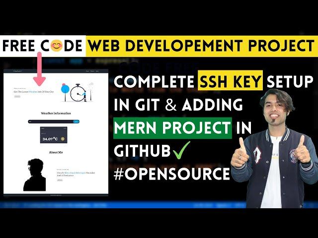  Complete Git SSH Setup | Add MERN Project in GitHub Using SSH Key | Free Source Code #OpenSource 