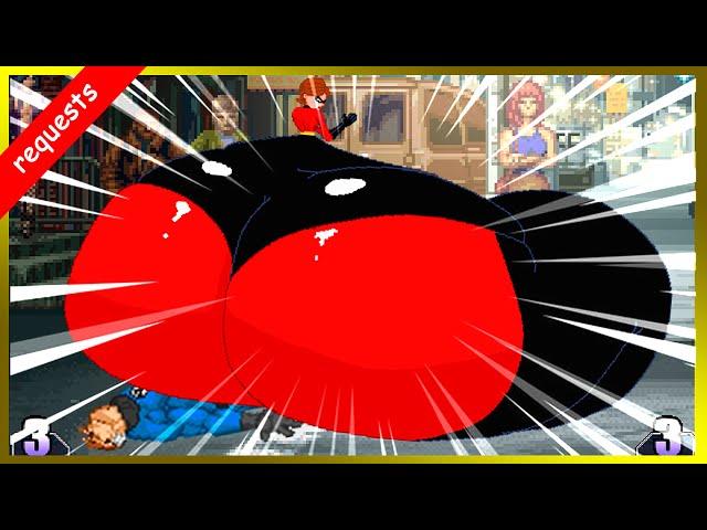 MR. FANTASTIC vs ELASTIGIRL - INCREDIBLE FIGHT! [HARDEST AI] #mugen #ikemengo #extras