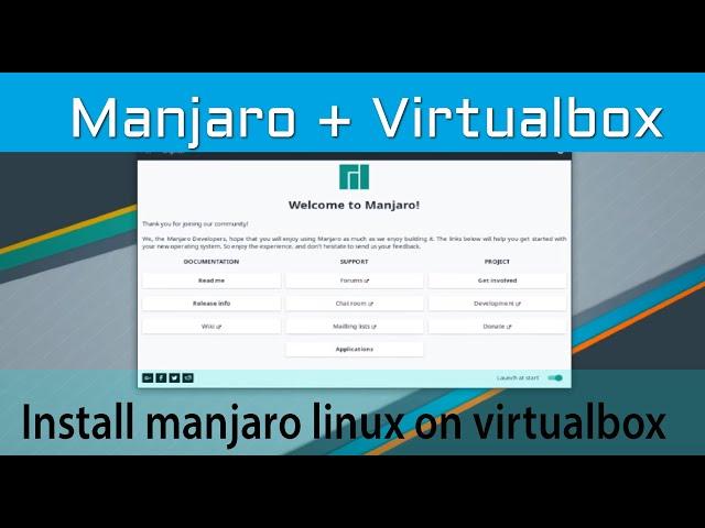 Install Manjaro linux on Oracle virtualbox