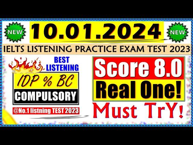 IELTS LISTENING PRACTICE TEST 2024 WITH ANSWERS | 10.01.2024