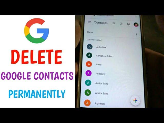 How To Delete Contacts From Google Account Permanently