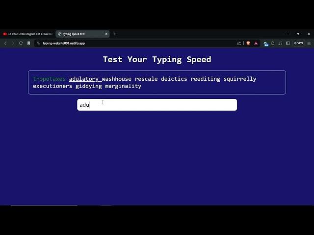 I Made A Typing Speed Test Website With React