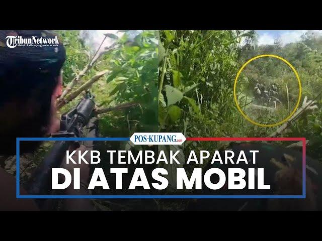 Detik-detik KKB Papua Tembak Aparat di Atas Mobil yang Tengah Melintas