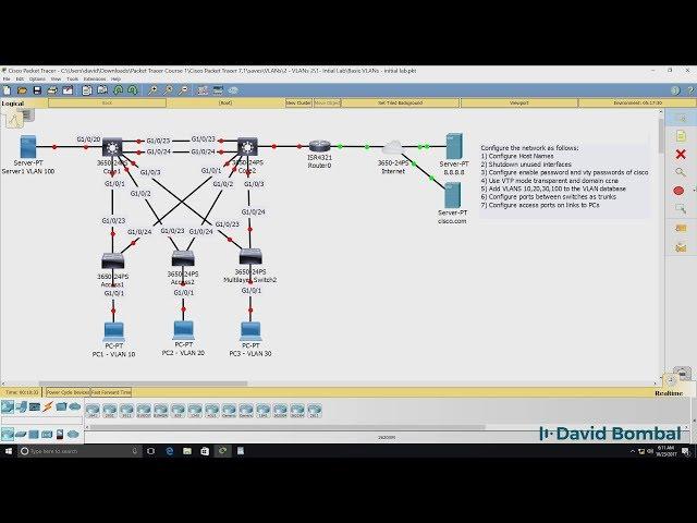 Cisco CCNA Packet Tracer Ultimate labs: Campus Network. Can you complete the lab?