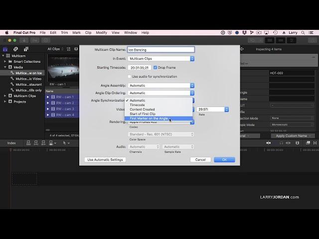 Final Cut Pro X: Multicam Sync Options - Larry Jordan PowerUp Webinar #264