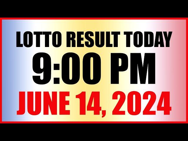Lotto Result Today 9pm Draw June 14, 2024 Swertres Ez2 Pcso