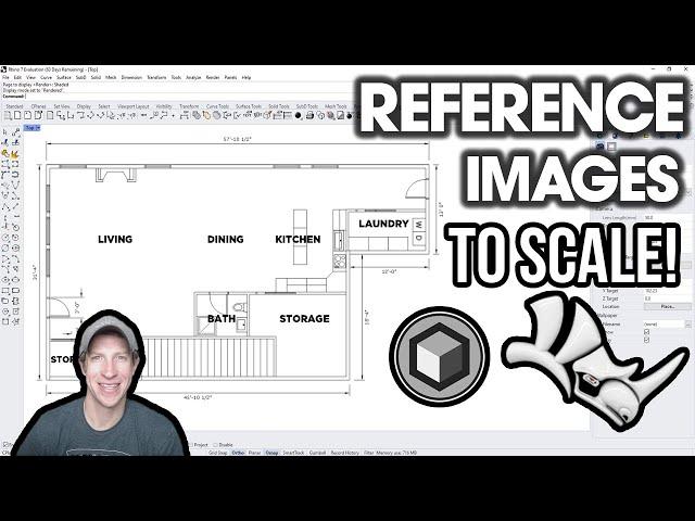 How to Import REFERENCE IMAGES to Scale in Rhino 3D!