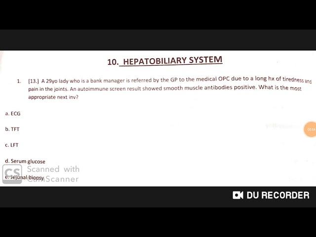 Hepatobiliary system clinical Mcq for neet pg /plab 1 /usmle