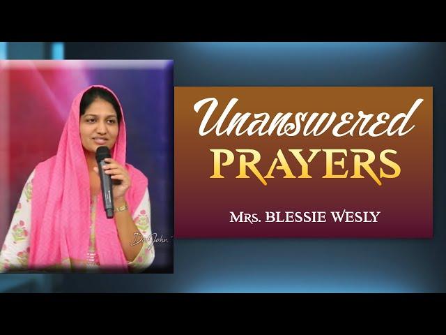 Unanswered Prayers | Sis Blessie Wesly English Worship Live 04-08-2019 | John Wesly Ministries