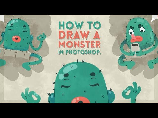 How To Draw Monsters | Photoshop CC 2019 Tutorial