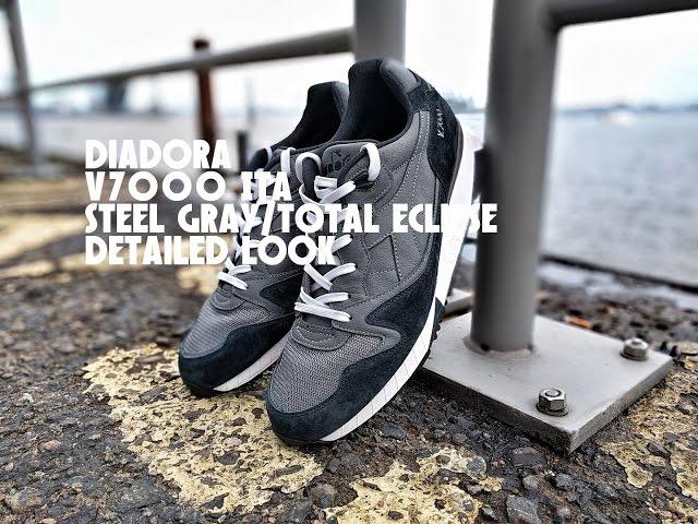 Diadora V7000 ITA Steel Gray/Total Eclipse Detailed Look