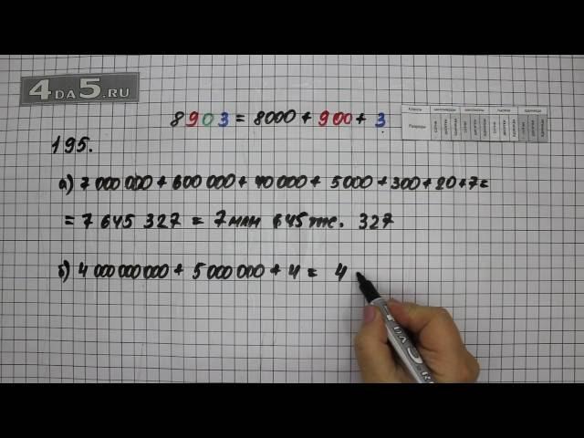 Упражнение 195. Математика 5 класс Виленкин Н.Я.